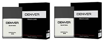 Denver Men's Black Code Eau De Parfum Spray (60ml Each) Set Of 2