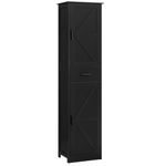 WEENFON Tall Bathroom Cabinet with 6 Shelves, Narrow Linen Cabinet with 2 Doors & 1 Drawer, Freestanding Storage Cabinet, for Bathroom, Living Room, Kitchen, CWFYSG001H