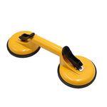 Heavy Duty Aluminum Double Handle Suction Cup Plate Professional Glass Puller/Lifter/Gripper (yellow 2 claws)