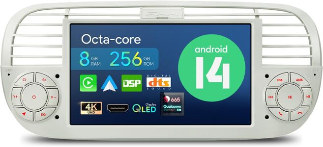 XTRONS 7-Inch Android 14 Car Radio for Fiat 500 – Touchscreen Stereo