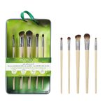 EcoTools Daily Defined Eye Brush Kit + Storage Tray, Eco-Friendly Makeup Brushes For Liquid, Powder, & Cream Eyeshadow & Eyeliner Application, Synthetic Hair, Vegan and Cruelty Free, 5 Piece Set