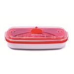 Snips - Microwave EGG POACHER and Omelette Maker - Poached Egg Maker Microwave - 0.75 LT - 24 x 12.5 x 6 cm - Microwave Egg Steamer, White and red - 100% Made in Italy - 0% BPA