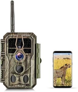 Xtellar Trail Camera WiFi 32MP 1296P IP66 Waterproof with Clear Night Vision and 3 Passive Infrared Motion Sensors for Hunting Scouting Range Control and Wildlife Researching (Camo Brown)