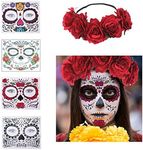 4 Pcs Day of The Dead Sugar Skull F