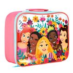 Disney Princess Rectangular Insulated Lunch Box Bag for Boys and Girls, Perfect Size for Packing Hot or Cold Snacks for School and Travel, BPA Free