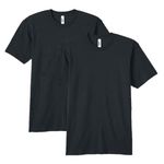 American Apparel Unisex's Blend Crewneck Short Sleeve Track T-Shirt, 2-Pack, Tri-Black, Large