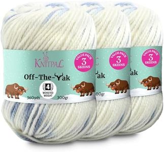 KnitPal Off-The-Yak, Yak-Wool Blend, Heavy Worsted/Aran Weight #4, 3-6 skeins per Pack (360-720yds/300-600g)