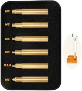 Heat Set Insert Tool,Tips for Threaded inserts M2 M2.5 M3 M4 M5 M6, Soldering Iron Tips for 3D Printer Users,Compatible with 900M/T18/FX-888D Irons- Press Tool for Plastic 3D Printer Components