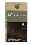 ONC Natural Colors Healthier Permanent Hair Color - 120ml (4oz) | Premium Salon Quality - Free of Ammonia, Resorcinol, Parabens and Nonoxynol (5G LIGHT GOLDEN BROWN)