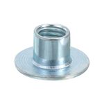 uxcell M10 T-Nuts, 12pcs Carbon Steel Tee Nut Round Base Weld Nuts 12mm Height Through Hole Flange Insert Female Thread Plate Nuts