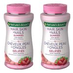 Nature's Bounty Hair, Skin & Nails Gummies with Biotin - 220 Gummies x 2 Pack - Total 440 Gummies