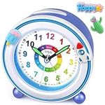 DTKID Children Silent Alarm Clocks Bedside Non Ticking Battery Powered Table Clocks for Boys Girls Luminous Large Display Snooze Light Function for Kids Bedroom Visit the Store