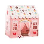 DHANANJAHAS TOY Portable Boy&Girls Play Tent House for Boys & Girls | Foldable Indoor Outdoor Toy Tent | Lightweight Portable Tent for Boys & Girls | Age 3–10 Years (New Sweet Tent House)