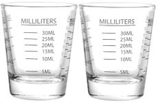 Shot Glass Measuring Cup | Non Fading Set of 2 | Bar Bartender Accessories, Jigger for Bartending (2) (2, Black)