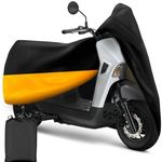 XYZCTEM Scooter Cover,Waterproof Moped Cover,Vespa Cover Outdoor Protection Against Water, UV, Wind. Black-Orange,72" L
