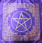 Tarot Supplies – Pentacle Purple Satin Altar/Tarot Cloth 25″x25″