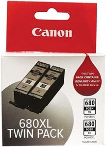 Canon Genuine PGI-680XL Twin Pack High Yield Black Ink Cartridge for TS8260/TS9560/TS6160/TS6260