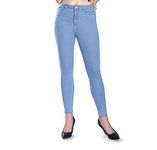 Channel-F Women's Tailored;Slim;Classic;Skinny Fit Jeans Ice Blue 34