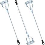 Therwen 3 Pieces Paint Stirrer for Drill for 1 to 5 Gallon Buckets Fits Standard Drills Easy to Clean Paint Mixer for Drill Cement Mixing Paddle for Drill Mortar Mud Grout(Silver)