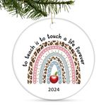 HENKNJAR Christmas Ornaments 2024 Novelty Tree Hanging Ornaments Teacher Appreciation Gift Decoration Gift for Xmas Tree Garland Wreath Decor New Home Holiday Party Family Decorations Present