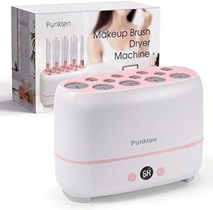 Makeup Brush Dryer Machine,Can Drying 12pcs Makeup Brushes,2pcs Sponges Or Powder Puff AT Once,Baked Slowly At Constant Temperature Without Hurting The Bristles,USB Charge(Type-C)