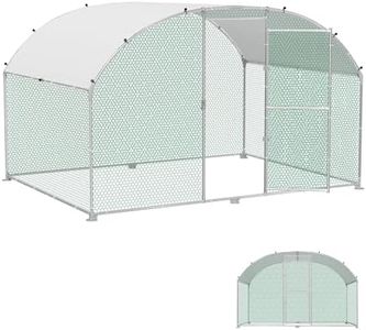 YRHome 3x2x2m Freilaufgehege Hühnerstall Haustierkäfig aus Metall Geflügelstall Hühnerhaus Bogenform Design mit Sonnenschutzdach Winterfest für Hühnerkäfig Haustierkäfig Vogelkäfig Kleintiere