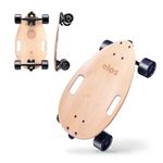 ELOS Mini Cruiser Skateboards - Compact Longboard for Urban Commuters - Lightweight, Portable & Durable Wooden Board. Stable, Smooth Ride & Easy to Carry. Perfect for Beginners & Experienced Riders