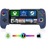 Exquisite Wireless Mobile Gaming Controller for iPhone/Android Phone,Phone Controller with Hall Effect Joystick,iPhone Controller with Dynamic RGB,TUROB,Wake Up,Phone Game Controller for PS,Xbox,Steam