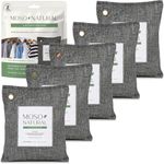 MOSO NATURAL Air Purifying Bags.Odor Eliminator and Odor Absorber.(5) Individually Sealed 200g Grey Linen Deodorizer Bags,Fragrance Free,Chemical Free Long Lasting Charcoal Bags | Lasts up to 2 years!