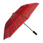 Coopers of Stortford Strongest Windproof Umbrella, Folding, 41CM/ 16IN Long (Red Spot)