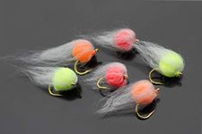 Tigofly 30 pcs/lot 3 colors Nuke Egg Fly Glo Bug Fly Fishing Flies Lures Size 8# (Assorted)