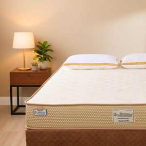 DREAMZEE Elevate™ 100% Natural Latex with Memory Foam Mattress Single Size 72x36x5 Inches + 1pc Memory Pillow (Worth Rs 1500) | Hybrid Series | Dual Comfort Medium Soft & Hard | 7 Years Warranty