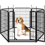 Yaheetech Dog Pen 80cm 6 Panels Suitable for Medium Dogs Heavy Duty Puppy Playpen Pet Exercise Fence for Indoor/Outdoor