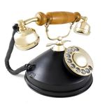 Nautical Vintage Look Black and Brass Telephone Victorian Old Classic Look Landline Non Working Telephone Only for Decoration