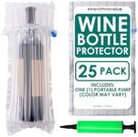 Innovative Haus Pack of 25 Wine Bottle Protector Bag with Free Pump - Wine Bottle Travel Protector Bags - Inflatable Wine Bags for Travel - Transportation of Glass Bottles While Traveling on Airplane