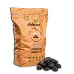 Alderline Premium Charcoal Briquettes (4kg) - Perfect for slow BBQ sessions - Ready in 15 Minutes, Pillow-Shaped, Up to 300°C, 4+ Hour Burn Time - 100% Natural, Sustainable Charcoal for Grilling