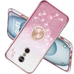 Nouxwerx for LG Stylo 4 Phone Case, Case for LG Stylo 4 Plus Cute TPU Soft Slim Pink Cover for Girls Women with Ring Stand Strap Lanyard Shockproof Protective Case for LG Q Stylo/Stylus 4. (Rose Gold)