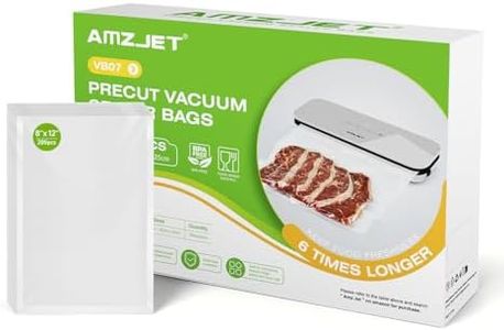 Vacuum Sealer Bags for Food, 200 Count, Quart Size 8" x 12", Pre Cut Vacuum Seal Bags, BPA Free Embossed Food Vacuum Sealer Bags for Freezer Storage, Meal Prep & Sous Vide, Heavy Duty Commercial Grade
