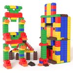 BAYBEE 120 Pcs Bricks Building Blocks for Kids | Creative Building Construction Learning Educational Toys for Children | Puzzle Block Games Toy | DIY Building Block Toys for Kids Boy Girls