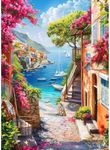 CEOVR Diamond Painting Kits Adults, Landscape Diamond Painting, Flowers Diamond Painting Pictures, 30 x 40 cm Diamond Painting Set, Diamond Painting Adults, Coastal Path