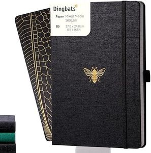 Dingbats* - Pro Large B5 Notebook - PU Leather Hardcover Journal - Ideal for Work, Travel - Pocket, Elastic Closure, Pen Holder, Bookmark