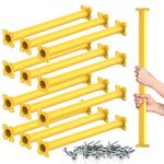 Sulythw 12 Pcs Monkey Bars Ladder Rungs Hardware Kit for Backyards Indoor Outdoor Kids Climbing Metal Monkey Bar Playground Equipment Swing Set Accessories (Yellow, 16.5 Inch)