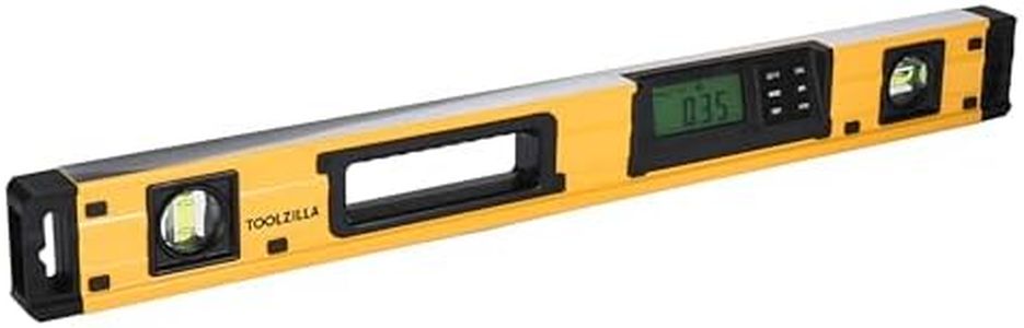 Toolzilla 24 Inch Smart Digital Level - IP54 Dust and Waterproof - Professional Smart Accurate & Precise Torpedo Level Measurement Tool - Shock-resistant with Long Battery Life - Includes Carry Bag