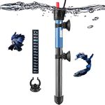 PYPABL 25W 50W 100W 300WAquarium Heater, Submersible Glass Heater for 5L-300Litres Fish and Turtle Tank (300W for 140-300L)