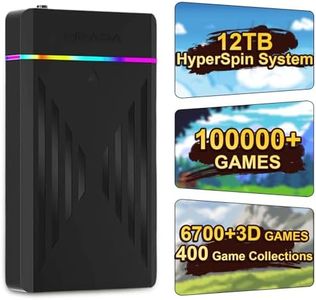 12TB Retro Game Hard Drive with 100000+ Classic Games,Retro Game Hard Compatible with 400+ Game Collection/Emulators,6700+3D Games,2500+3A Game Portable Game Hard Drive Compatible with Win7/8/10/11