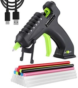 WADEO Cordless Hot Glue Gun, Melt Glue Gun, USB Rechargeable Portable Mini Melt Glue Gun Kit with 30pcs Glue Sticks, 2000mAh Lithium Mini Cordless Glue Gun for Kids DIY Arts, Crafts, Decorations, Projects and Fast Home Repairs