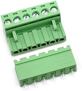 Oiyagai 10 Set 6-Pin 5.08mm Pitch Male Female PCB Screw Terminal Block