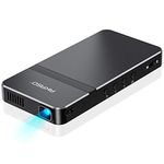 AKASO Portable Pico Projector 1080P HD DLP LED 50 ANSI Lumens with WiFi, HDMI, USB, Micro SD and 3.5 mm Audio and Remote Control for iPhone/Android Laptop/PC/Game/Home Theater, Black