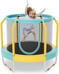 KOTEK Toddler Trampoline with Safety Enclosure Net, 48" Small Recreational Trampoline with Round Jumping Mat, ASTM Approved, Outdoor Indoor Mini Trampoline for Kids, Birthday Gifts for Boys Girls