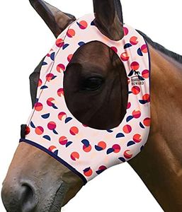 Harrison Howard Superior Comfort Horse Fly Mask with Soft Mesh UV Protection for Horse-Weaving Dots